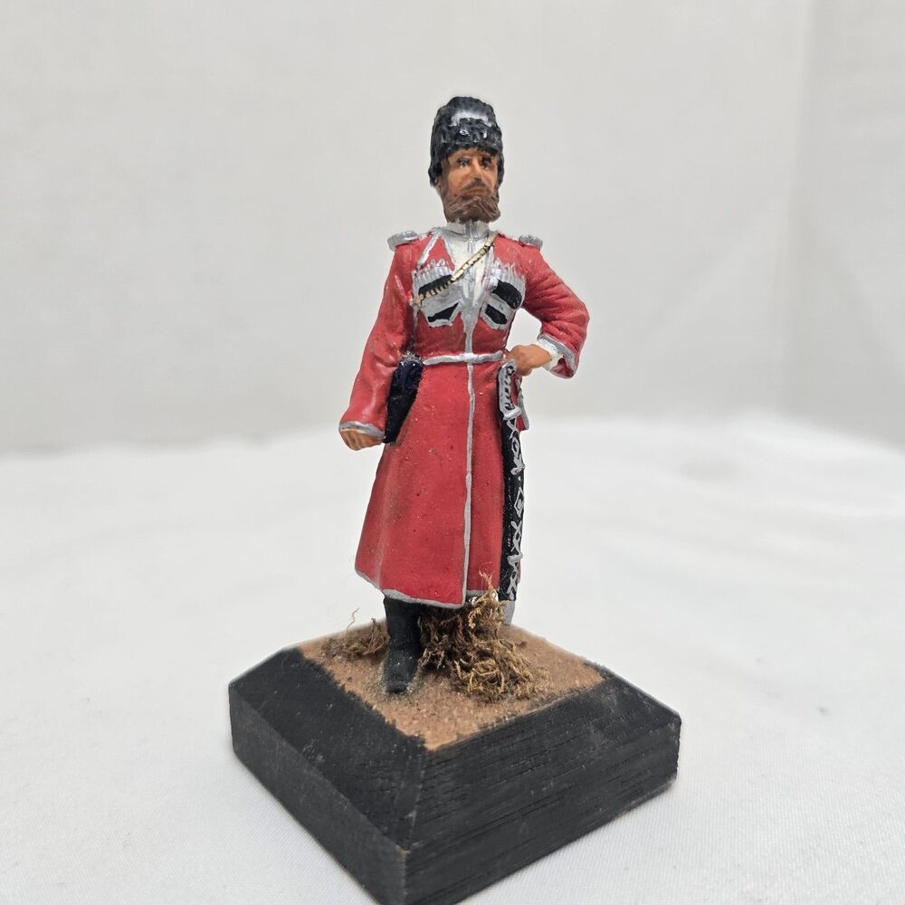 Russian Imperial Lifeguard Cossack Circassian Coat Fur Hat Officer Toy Soldier